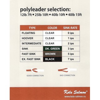 Подлесок конусный Polyleader SALMON 10'0 (3,0m 3.6g) 40 lb