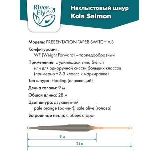 Нахлыстовый шнур Presentation Taper Switch V.3 (плавающий)